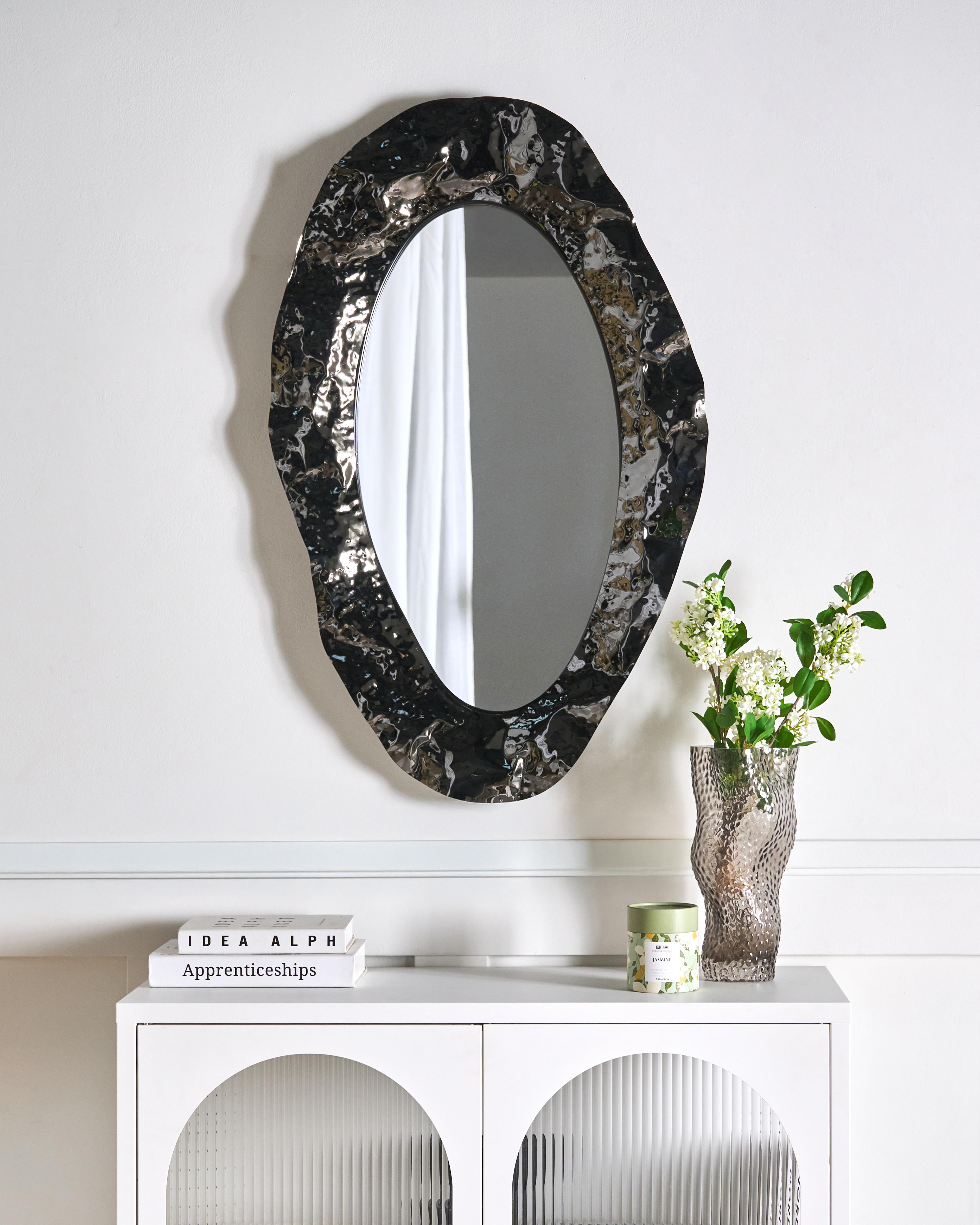 Wall Mirror LOGNES 56 cm 95 cm Black