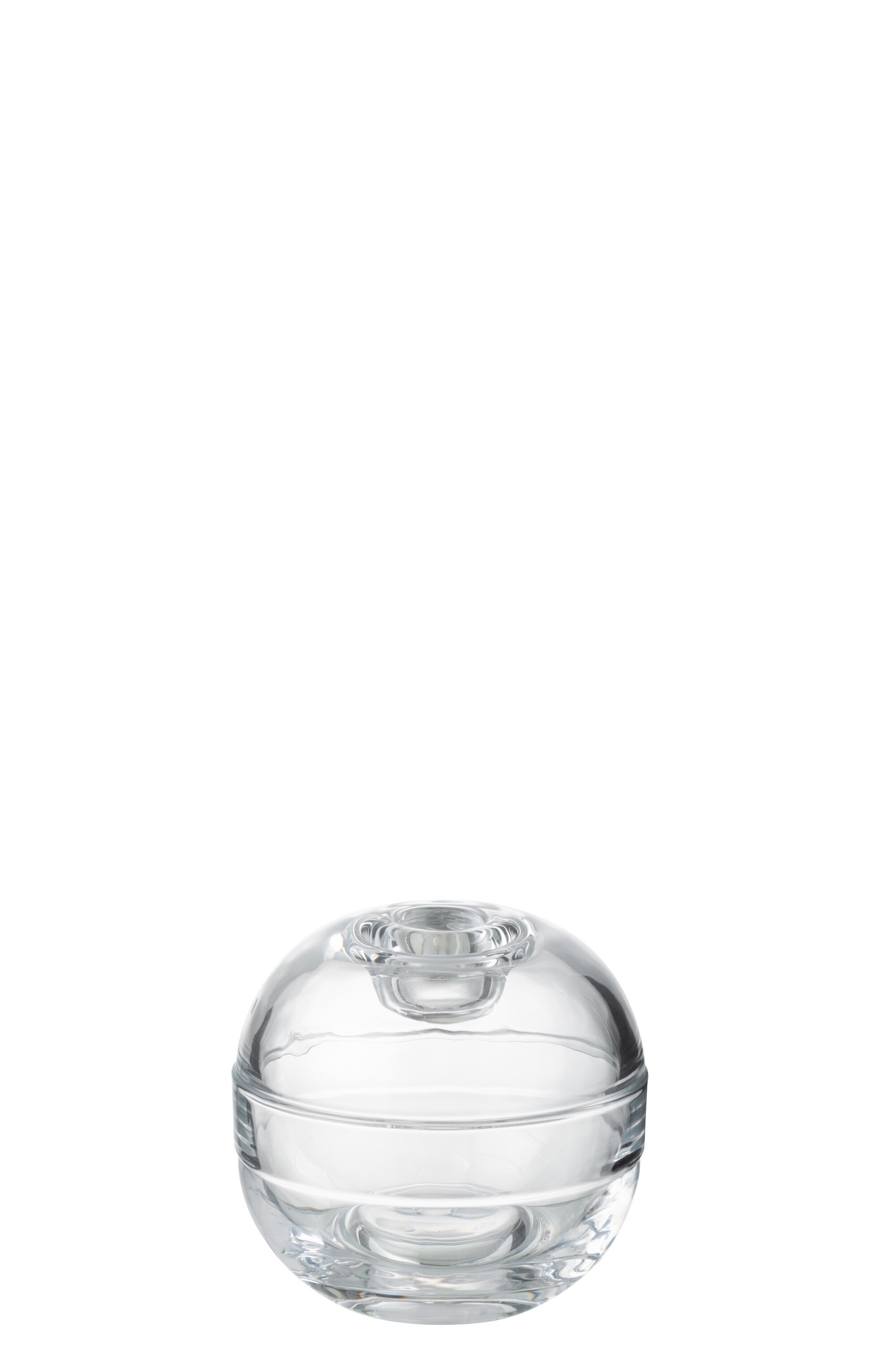 J-Line kaarshouder Pot - glas - transparant