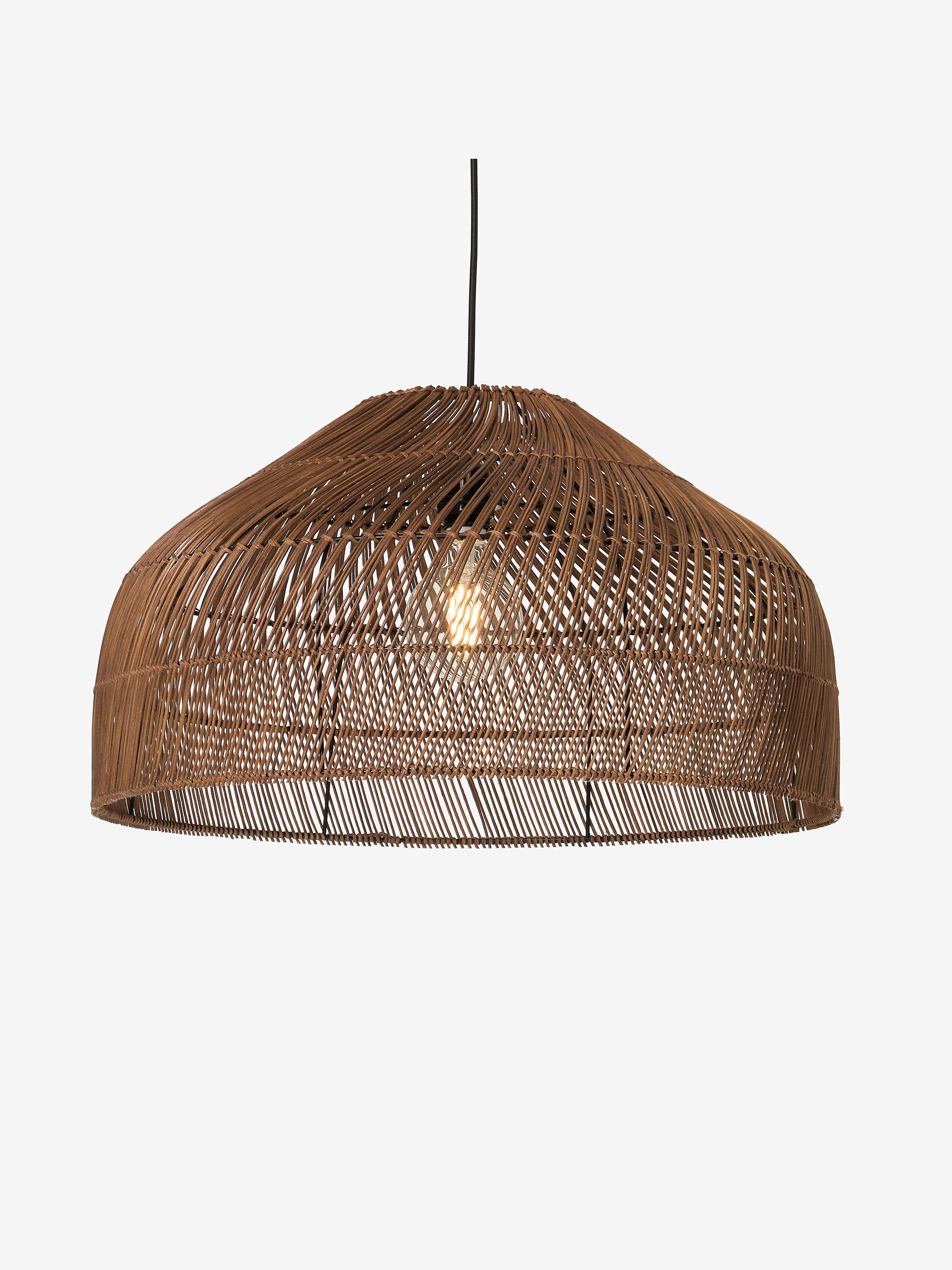 Java Large Lamp Shade in Dark Rattan