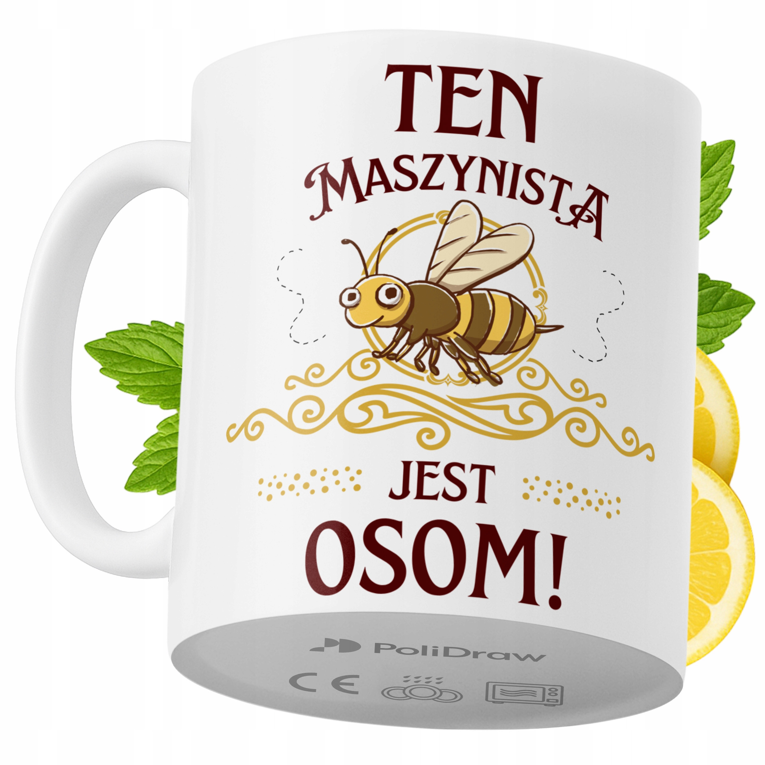 Kubek Dla Maszynisty na Prezent z Nadrukiem ze Zdjęciem 330 ml PoliDraw
