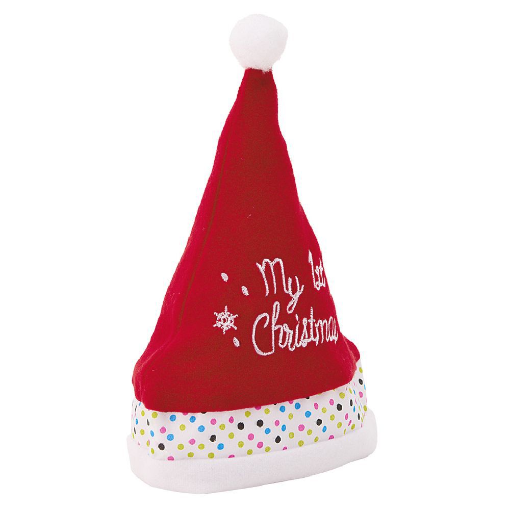 Bonnet et Bavoir brodés pour bébé de No&euml;l