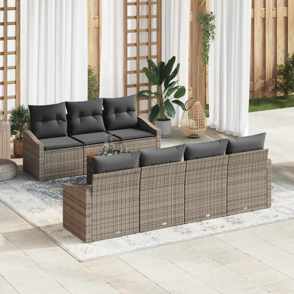 Zestaw Mebli Ogrodowych Wypoczynkowy Sofy Stolik Rattan Na Patio Na Taras