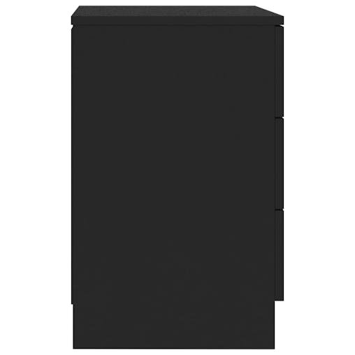 NNEVL Bedside Cabinet Black 38x35x56 cm Chipboard