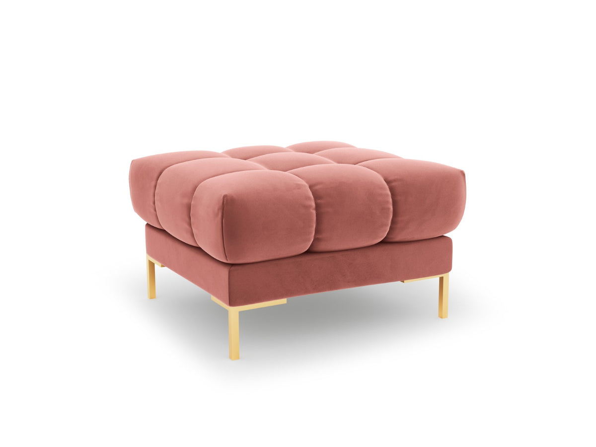 Cosmopolitan Design Poef Bali flueel, roze - 60x60x41cm