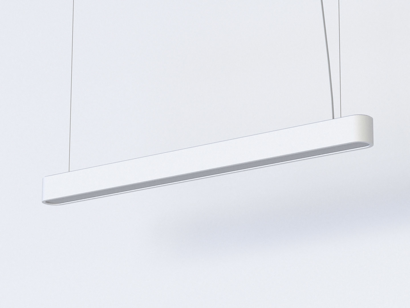 Lampa wisząca Soft LED 95 cm aluminiowa biała