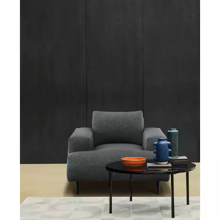 Habitat Julien Fabric Armchair - Dark Green