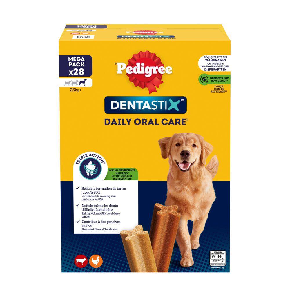 Batônnet Dentastix x28 hygiène bucco-dentaire grand chien 1,08Kg