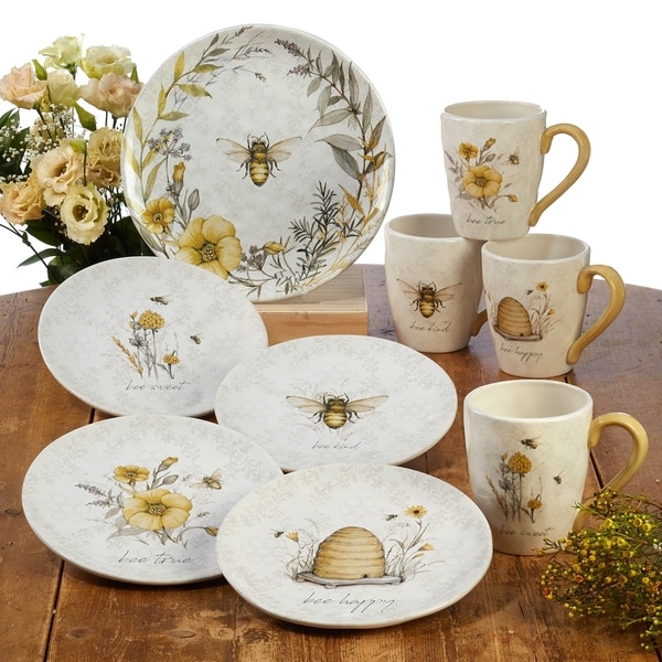 Certified International Bee Sweet 10.75-inch Dinner Plates (Set of 4)
