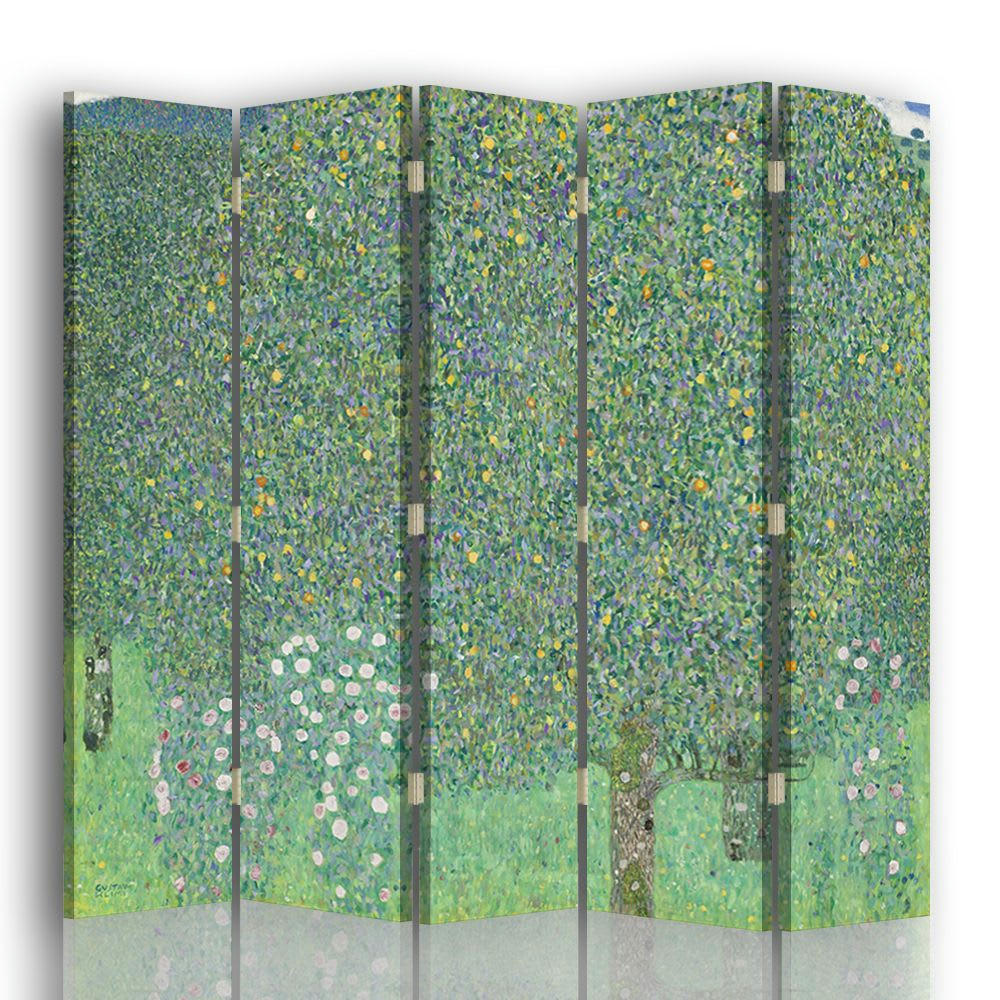 - Paravent Rosiers Sous les Arbres - Gustav Klimt cm 180x170 (5 volets)