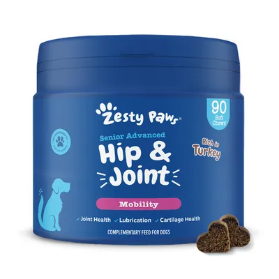 Zesty Paws Senior Hip & Joint Chews Mobility - Turkey
