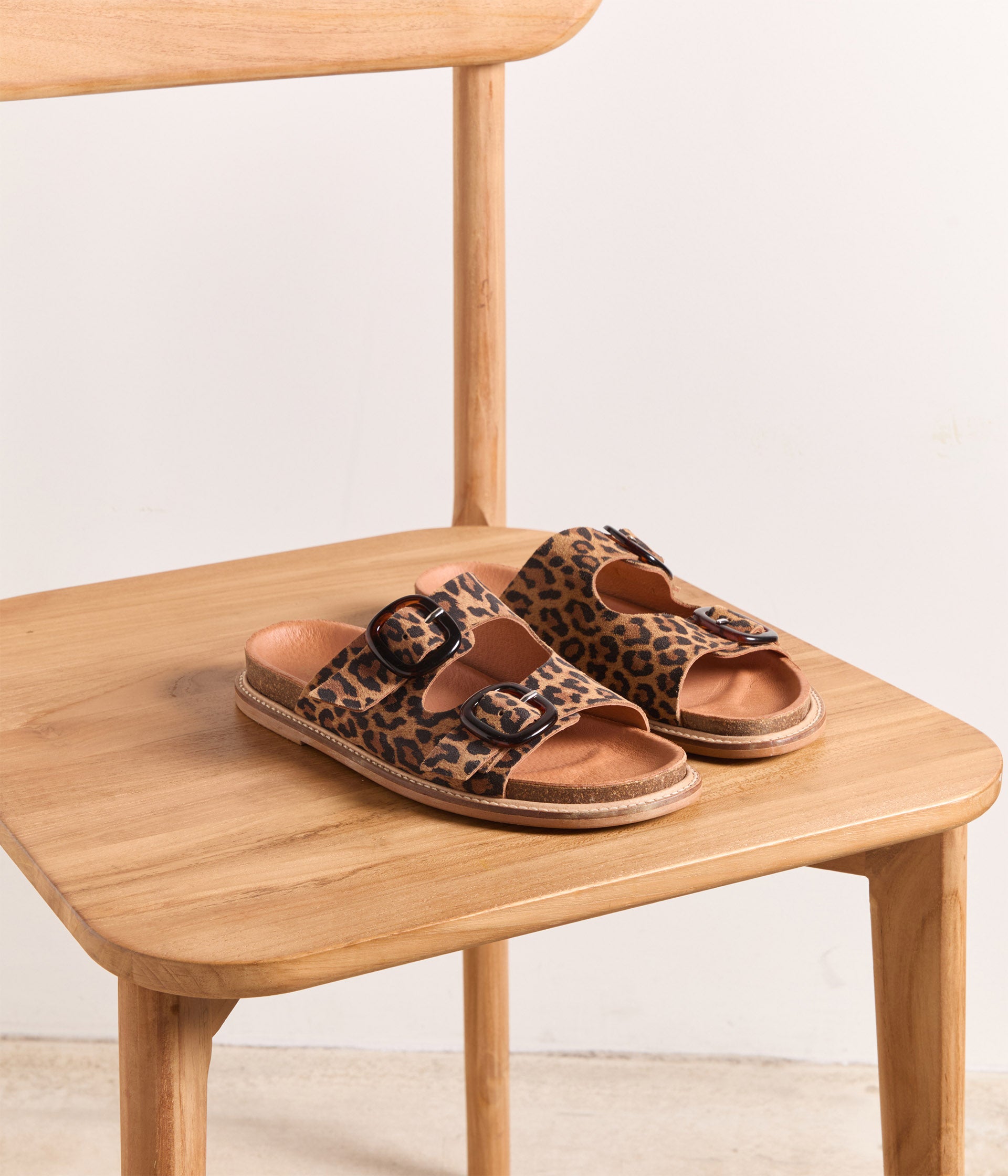 Mules anatomiques léopard Jade