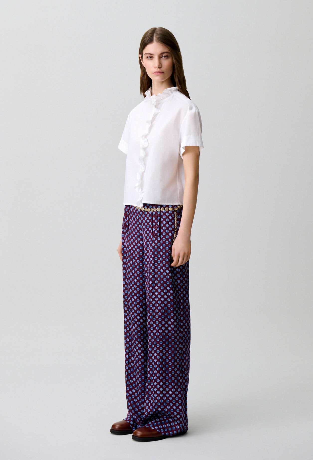 Chemise popeline col victorien