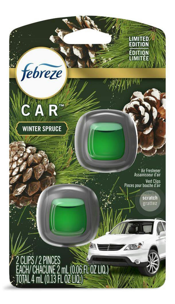 Febreze Winter Spruce Vent Clip Air Freshener, 2-ct