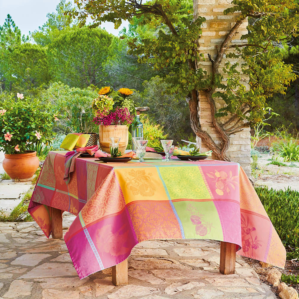 MILLE TUTTI FRUTTI SMOOTHIE - Nappe carrée  pur coton multicolore 115x115 cm