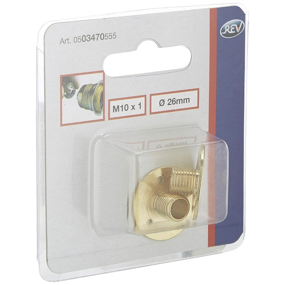 Scheibennippel, 1-fach, Gold, Messing