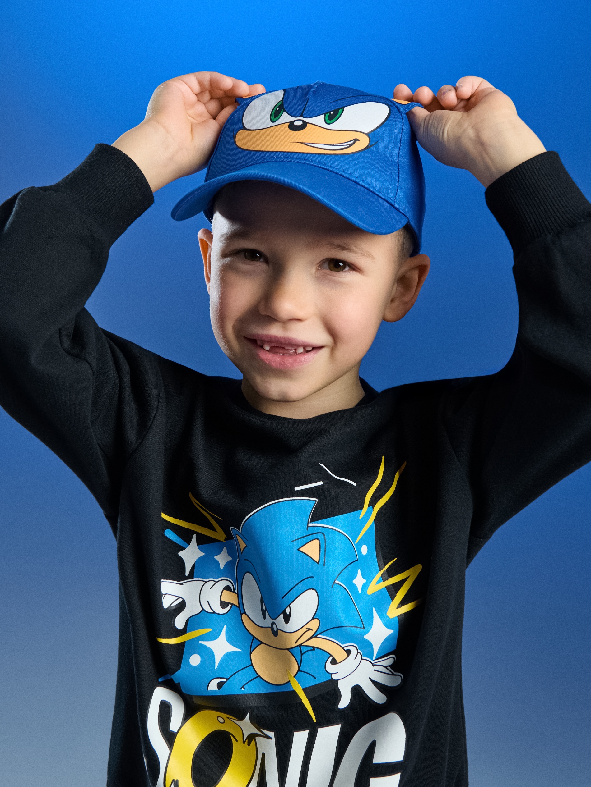 Bawełniana czapka z uszami 3D Sonic the Hedgehog