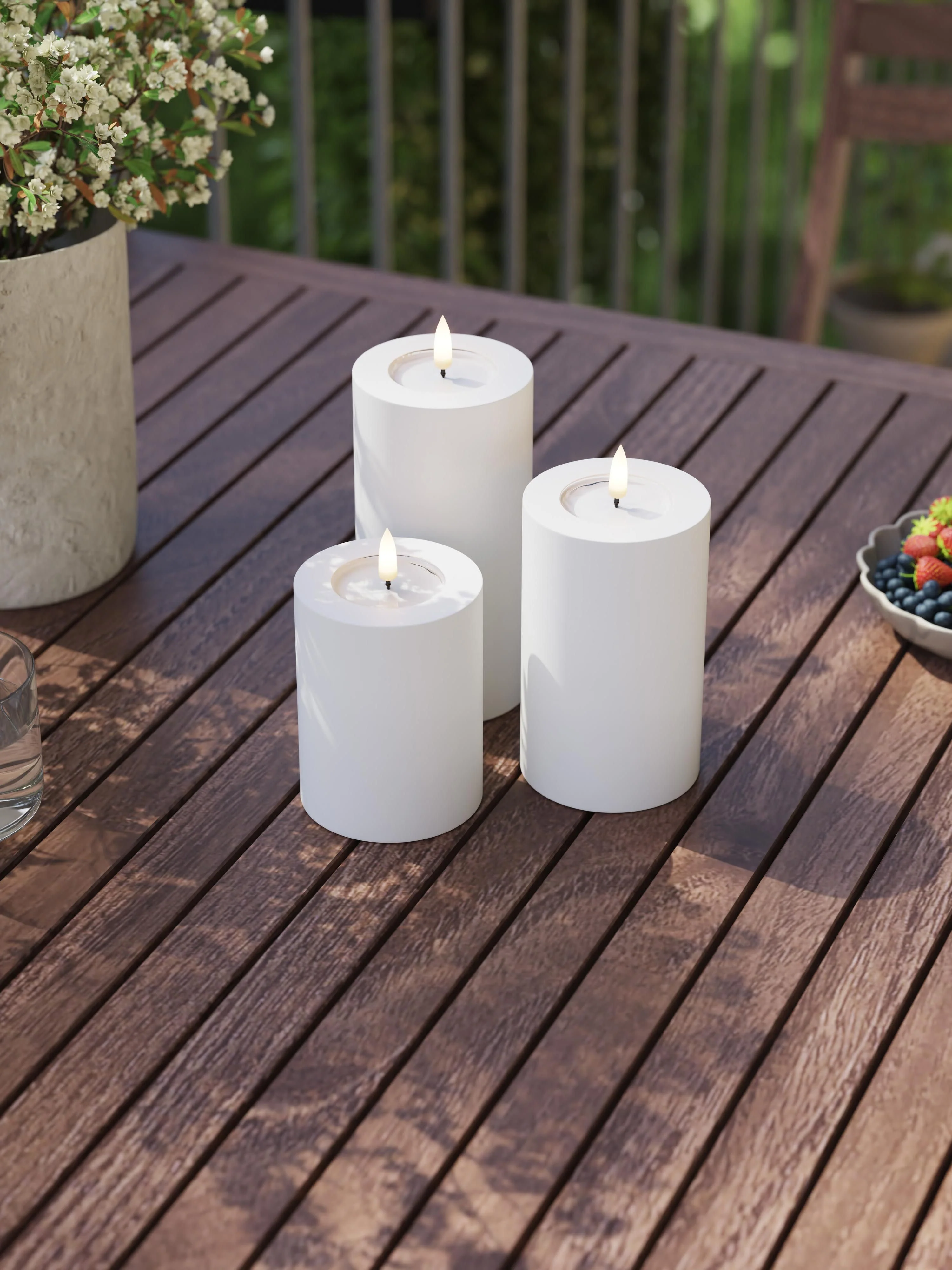 Handgefertigte LED-Kerzen Real Flame mit Fernbedienung, 5er-Set