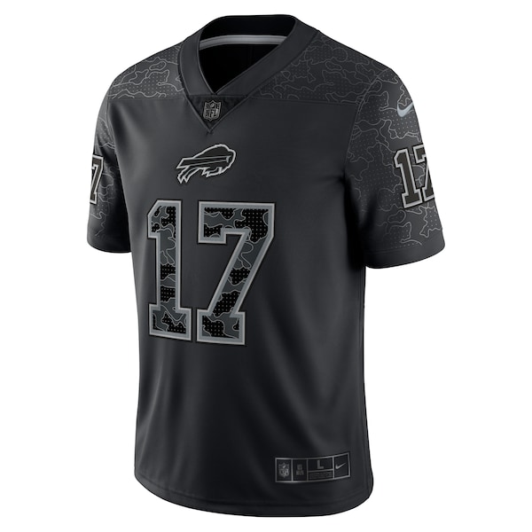 Men's Buffalo Bills Josh Allen Nike RFLCTV Limited Jersey - Black