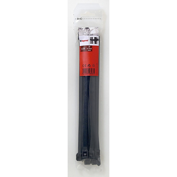 Collier de serrage vendu par 20 Legrand 0 984 67 noir L.260 x l.7,6 mm
