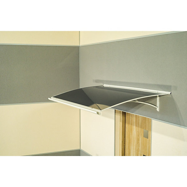 ARCTOM Auvent Libo 150x84,5, couleur Blanc RAL9016, panneau sandwich AL PE AL.