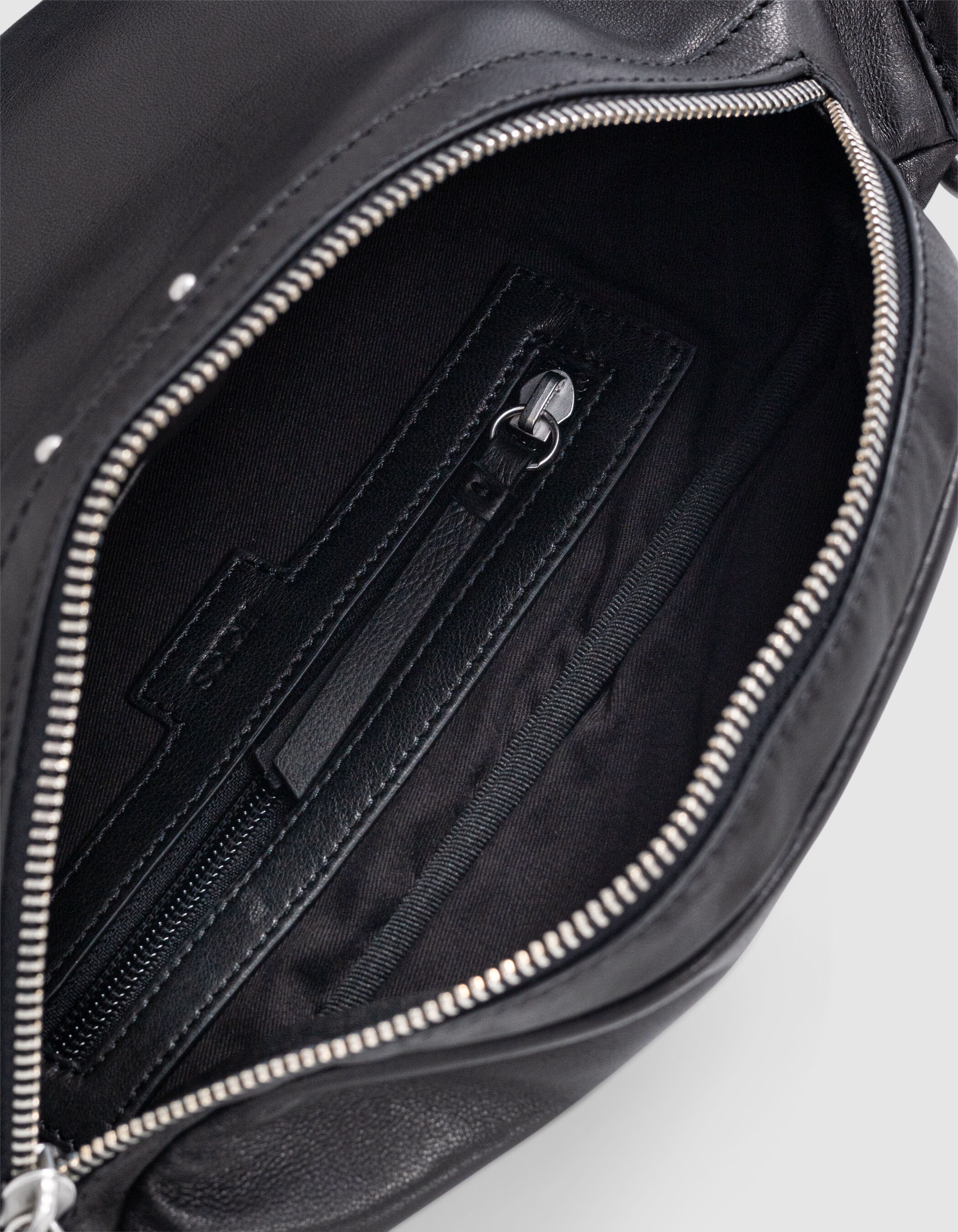 Sac banane 1440 noir cuir Femme