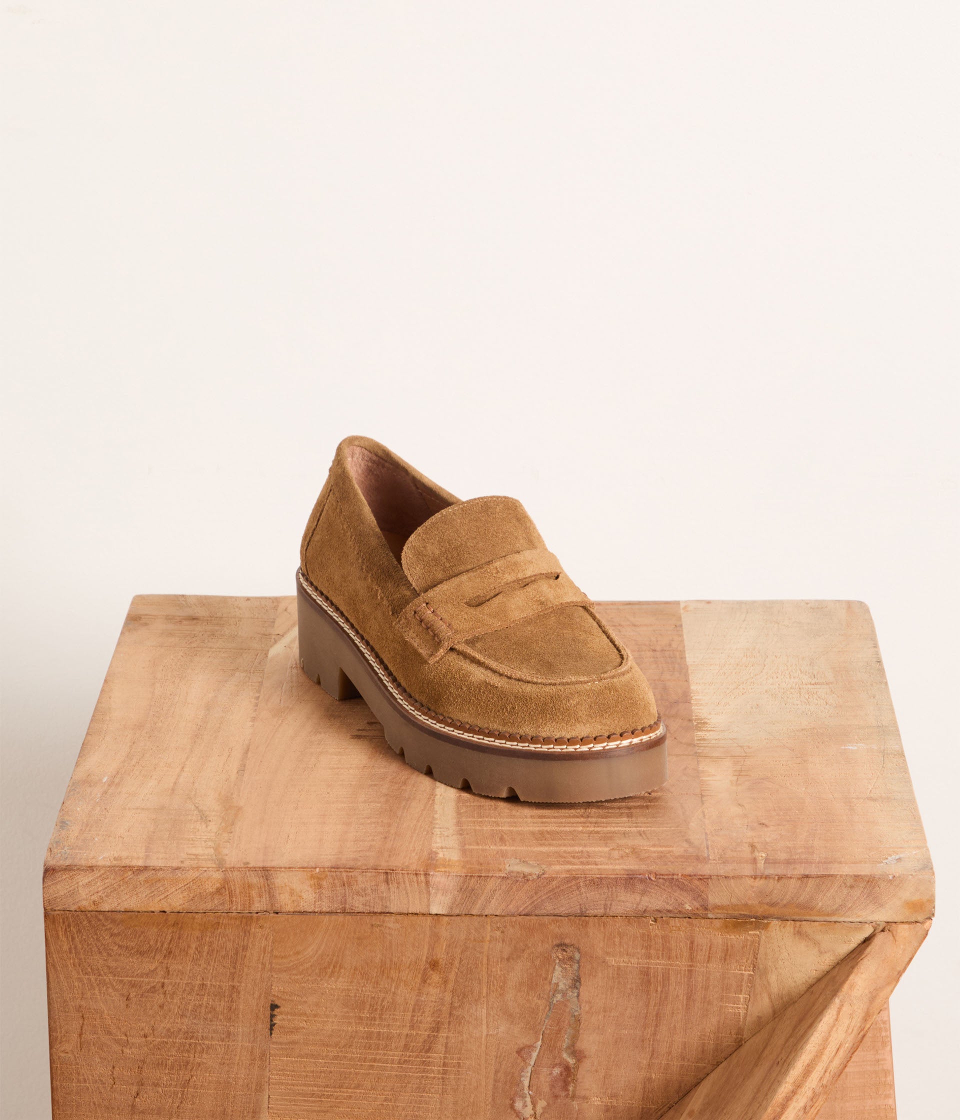 Mocassins velours beige Eros