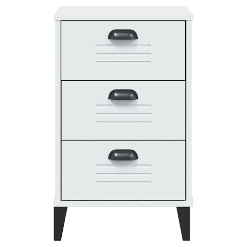 NNEVL Bedside Cabinet VIKEN White Engineered Wood