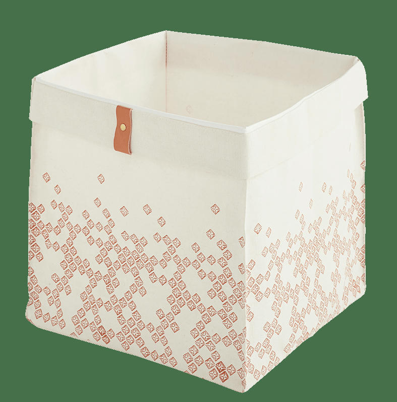 BOHÊME - Panier de rangement pliable flexible en polycoton 31x31x31cm