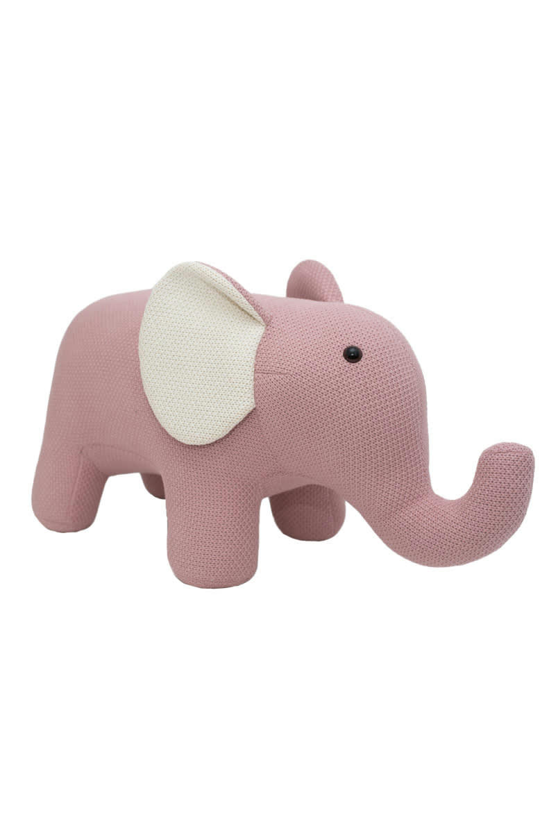 AMIGURUMIS MAXI - Maxi éleéphant en peluche siège en 100% coton rose