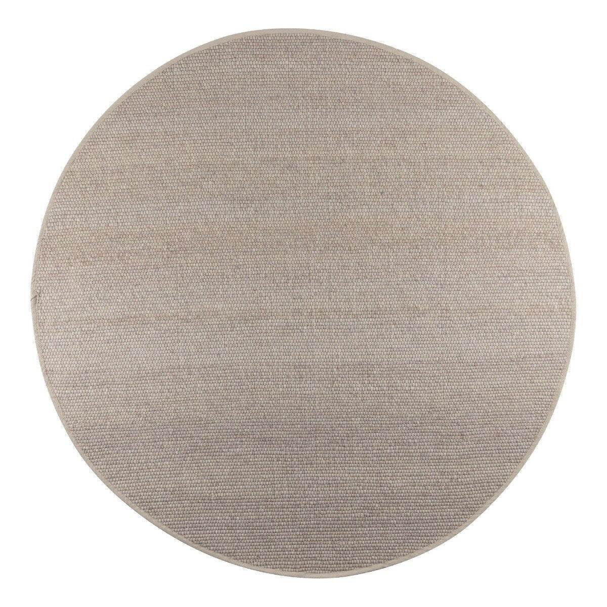 Interieur05 vloerkleed Vik- grijs/beige- rond- wollen240 x 240 cm