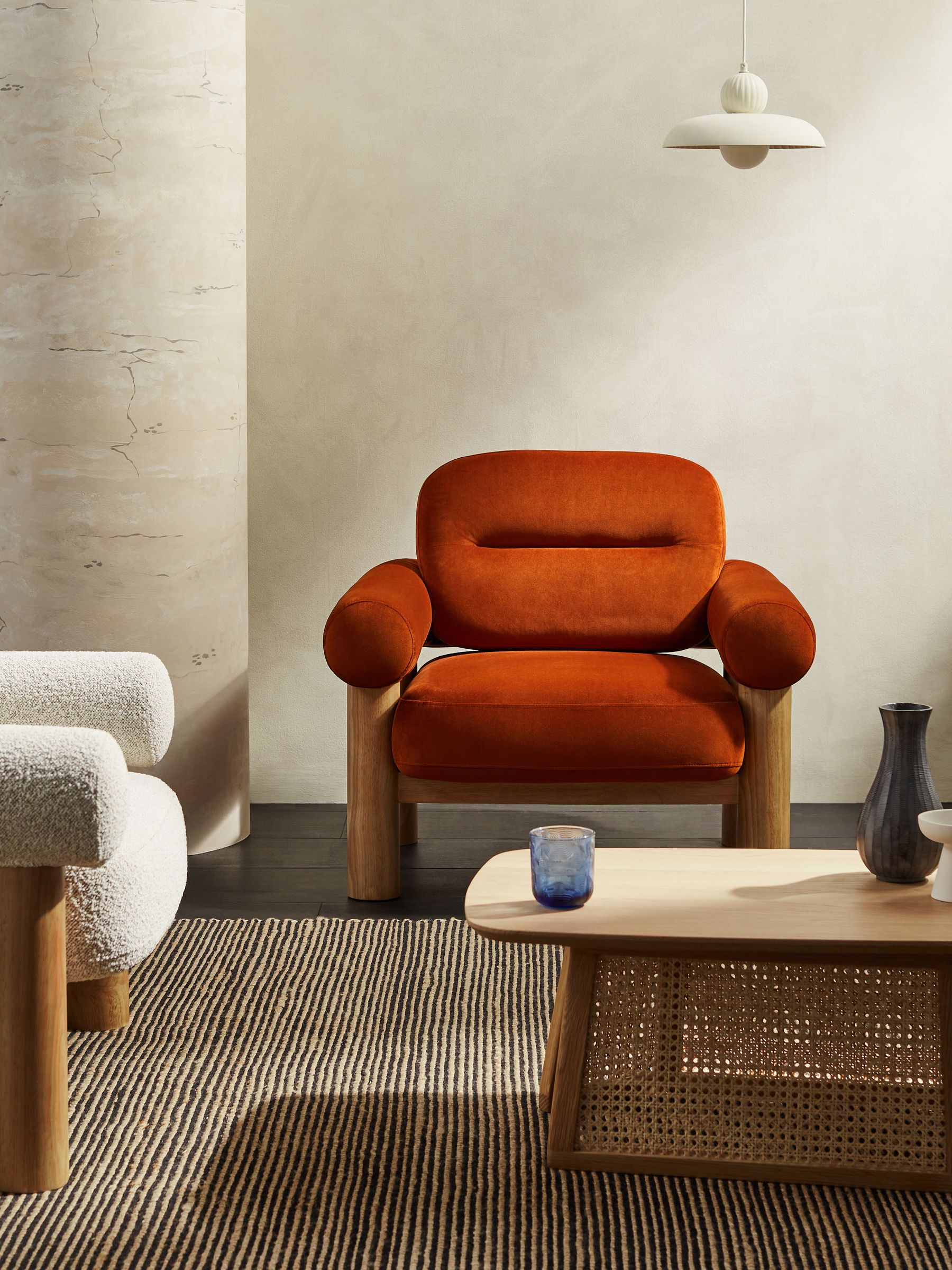Maxton Chair in Velvet Cinnamon Orange