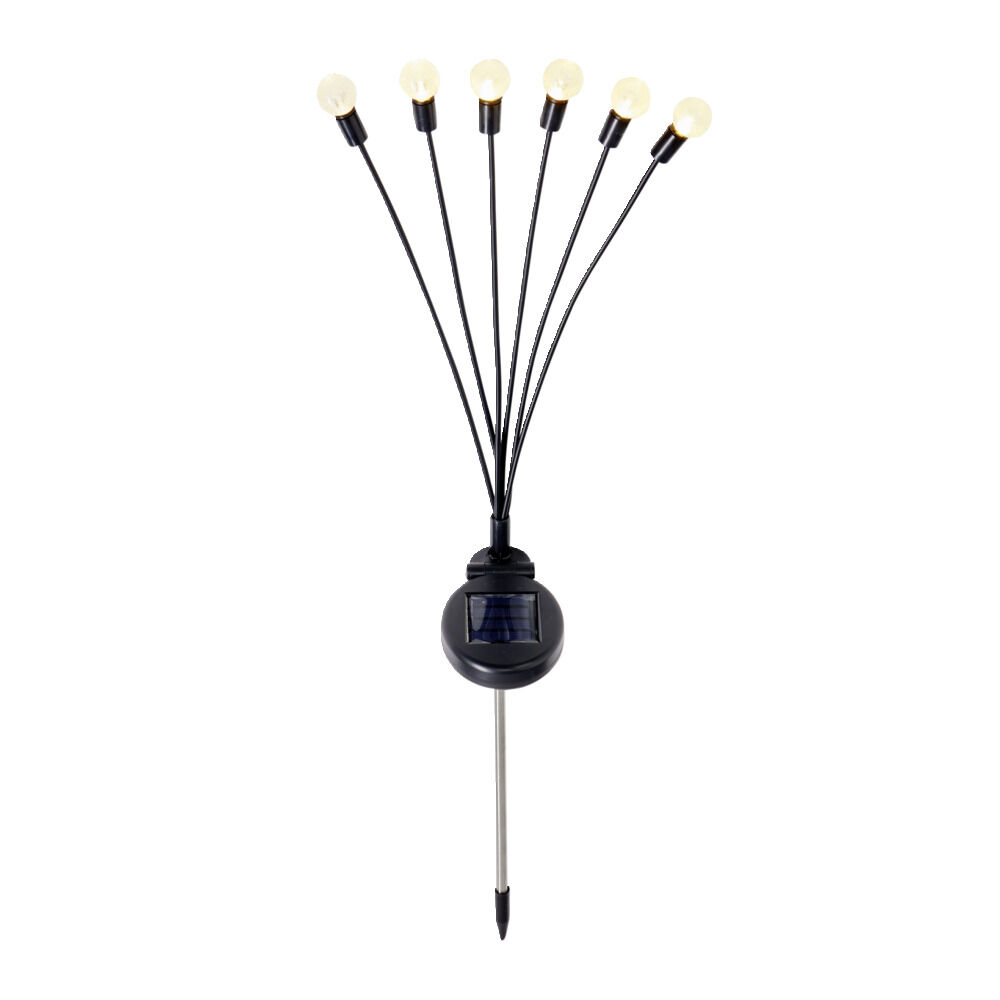Pic solaire 6 bulles LED blanc chaud H70cm