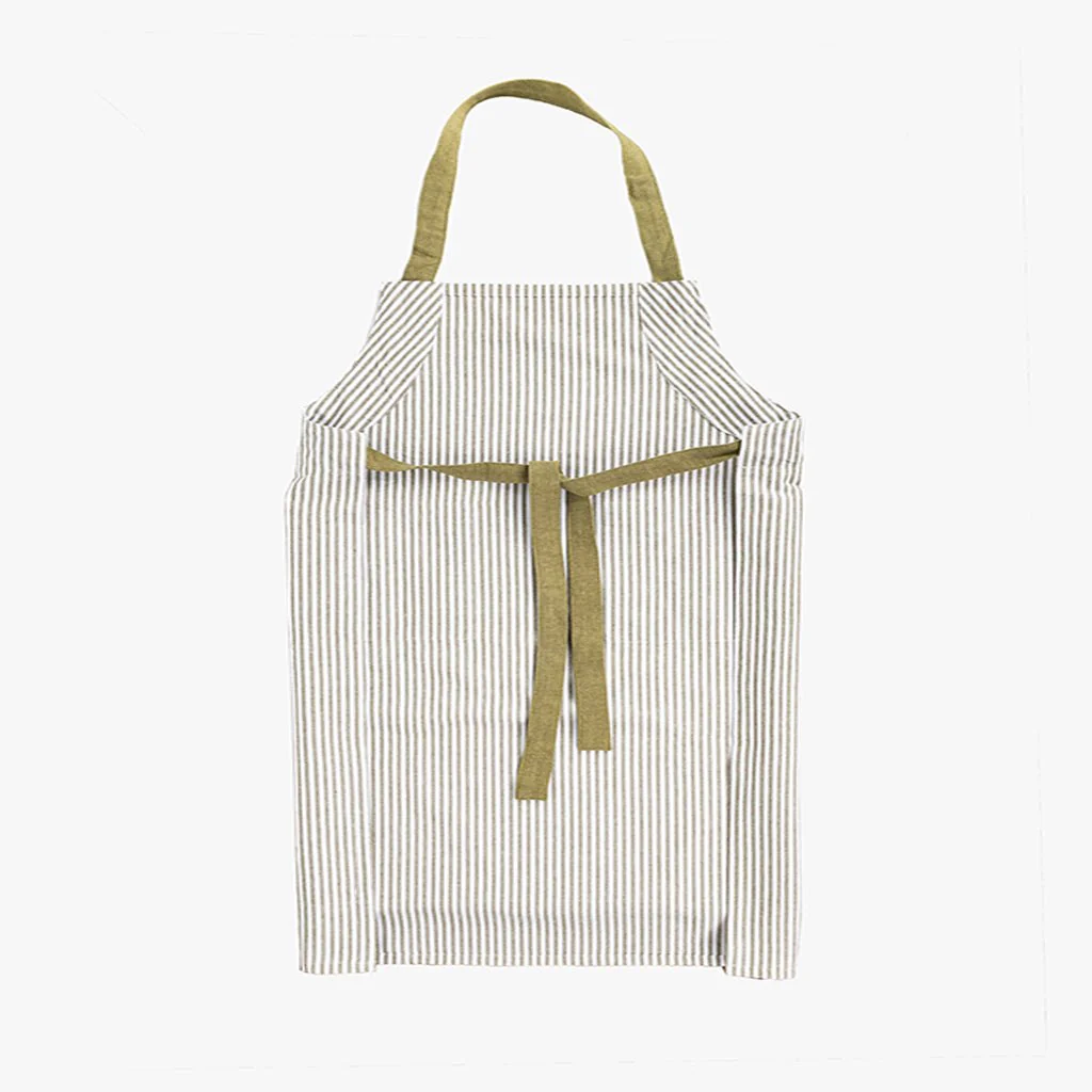 Avental de Algodão Riscas Verde PALHEIROS
