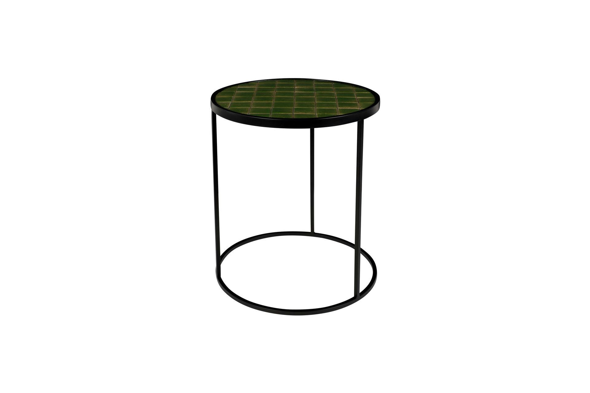 GLAZED - Table d'appoint en cétamique vert