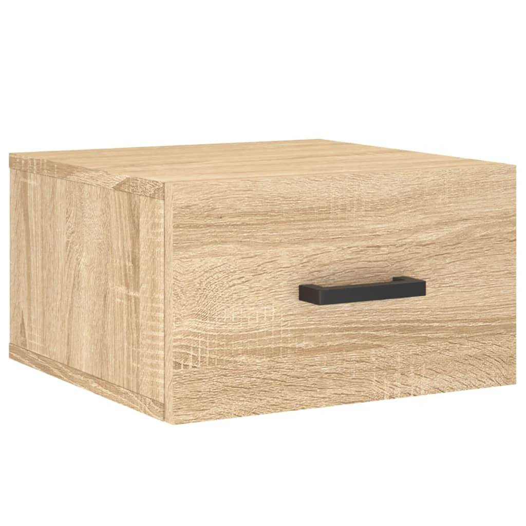 Szafka Nocna Wisząca Brąz Komoda Stolik Nocny Do Sypialni 35x35x20 cm