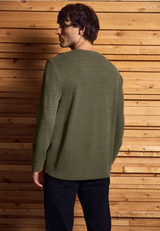 Softes Slub Henleyshirt