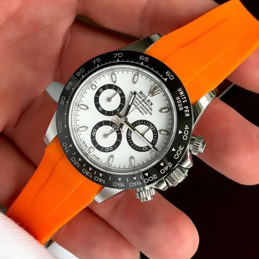 Rolex – Daytona –  Rubber Strap – Orange
