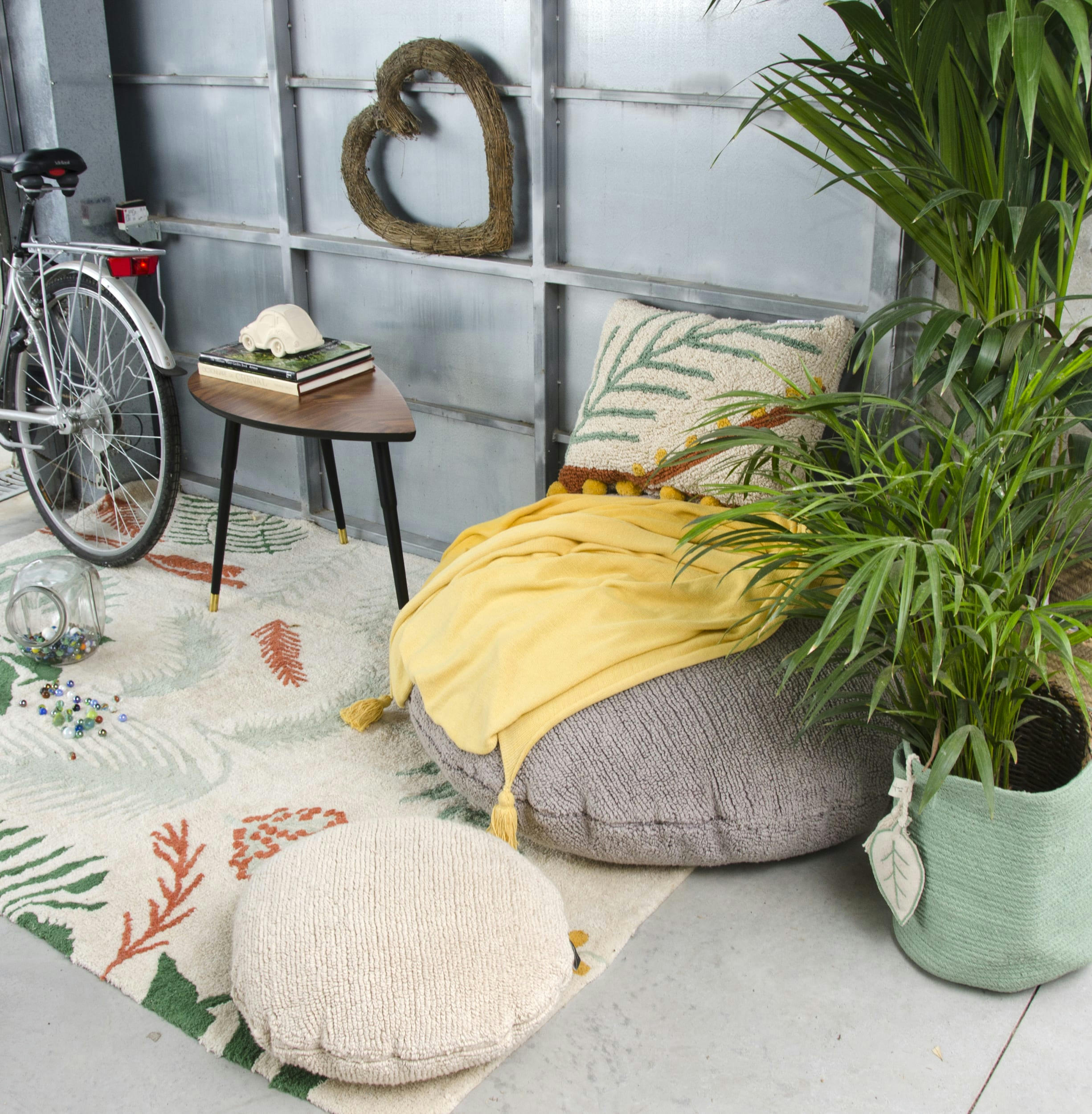 LEAF - Panier en coton vert 30xØ30