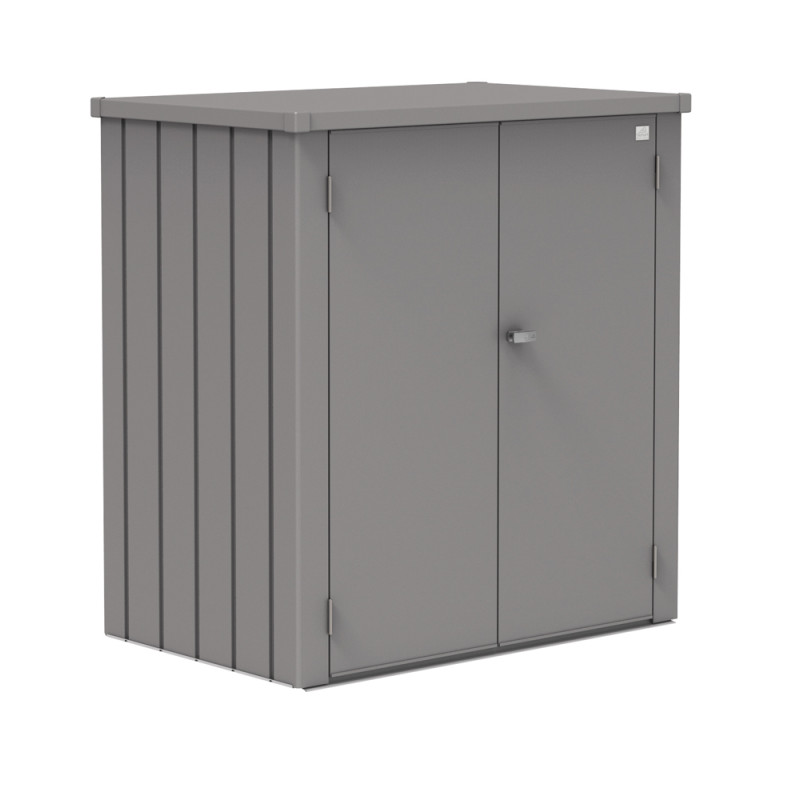 Armoire de terrasse Romeo gris métallisé 1,32 x 0,87 x 1,4 m BIOHORT