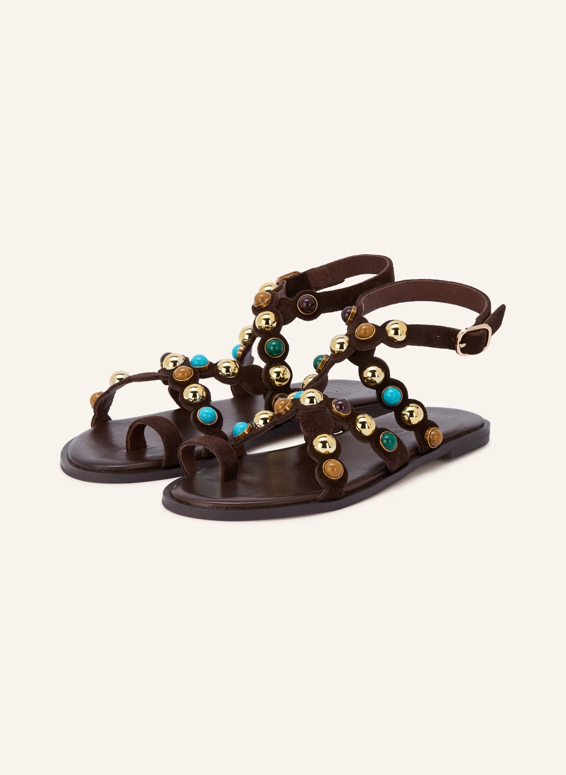 INUOVO Sandalen mit Schmuckperlen