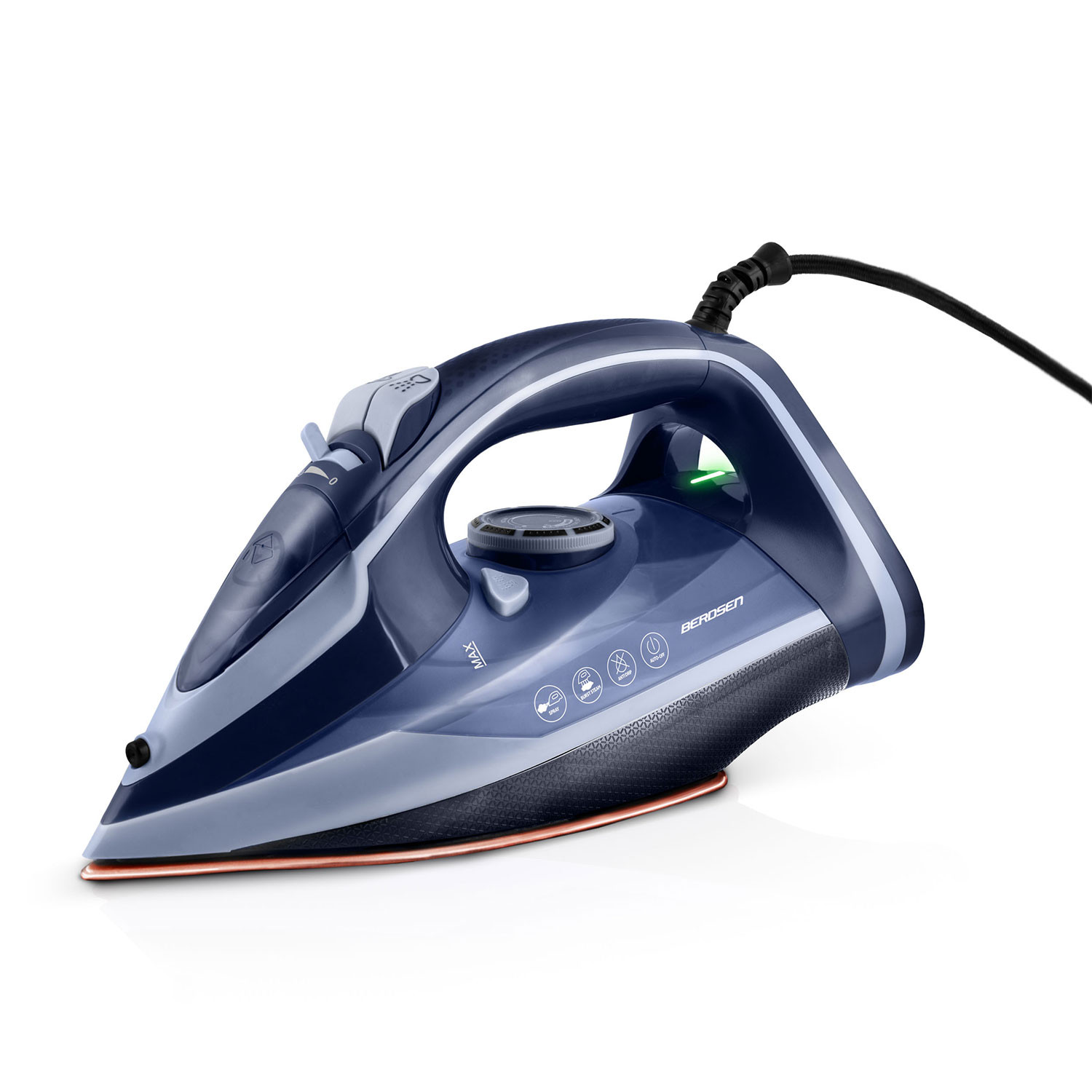 Żelazko parowe 3000W ceramiczna powłoka praca w pionie Berdsen 333001