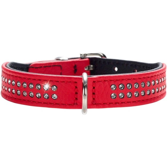 Halsband, Gr. S, rot/schwarz
