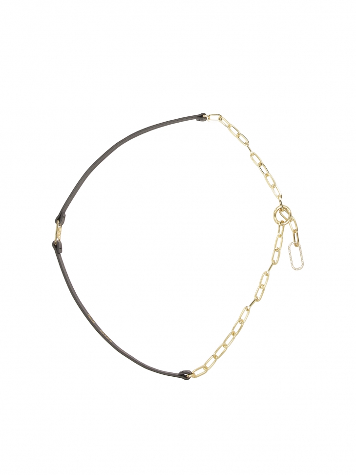 KAZAR monogrammed jewelry dress belt with buckle