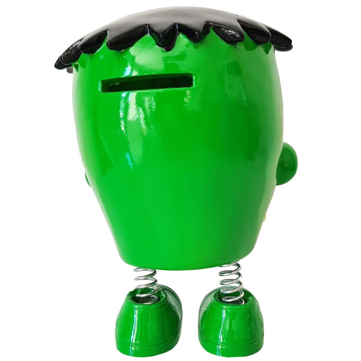 - Tirelire monstre Vert sur ressort