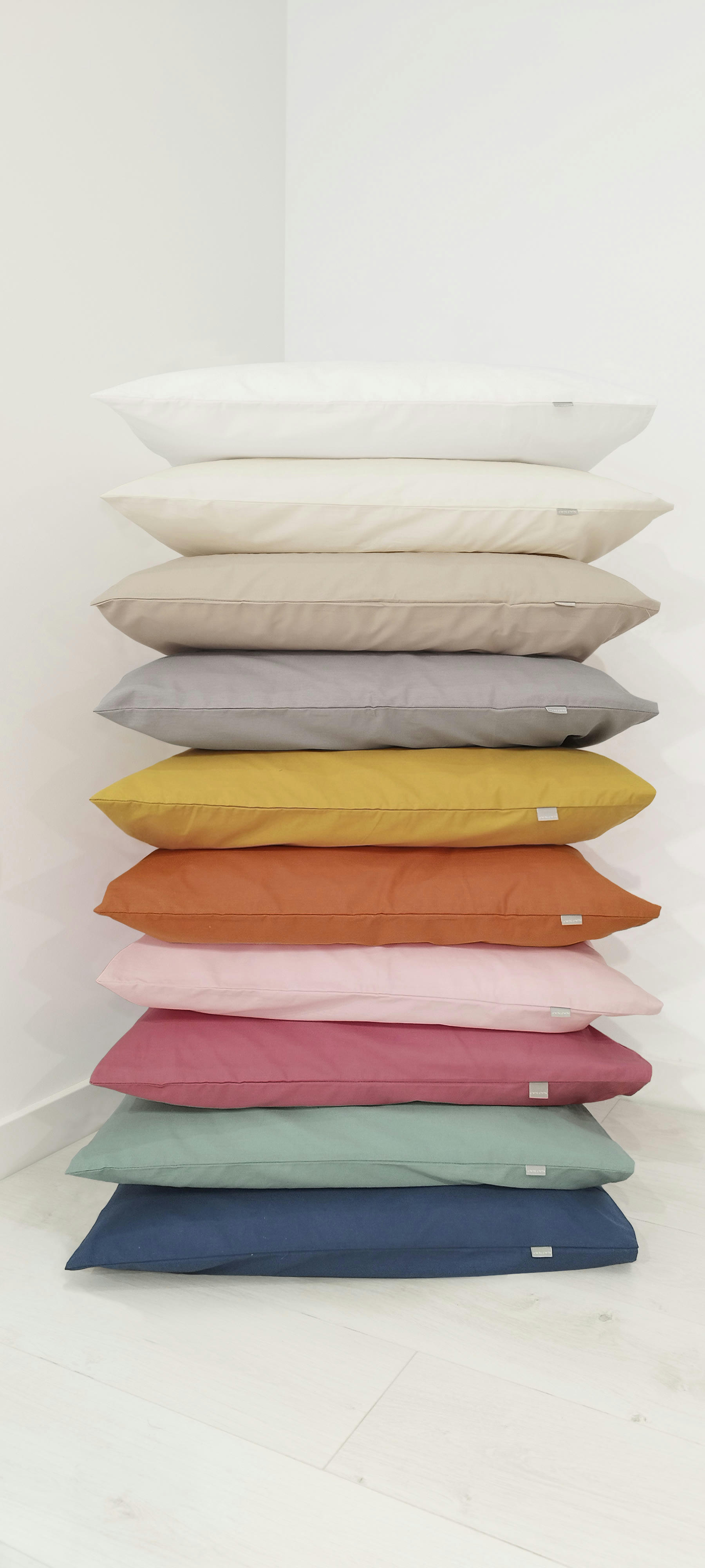 CASUAL TO - 2 Taies d'oreiller en coton 80x80 cm vert