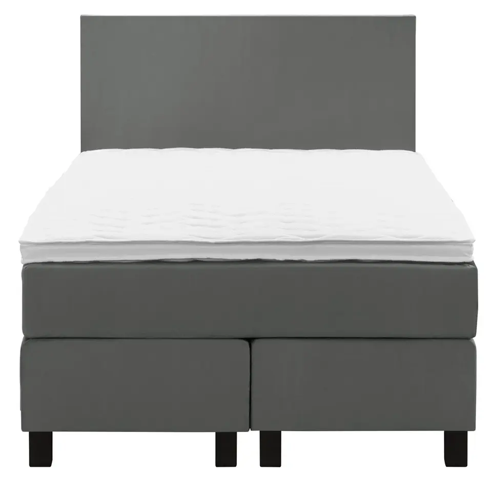 Boxspring Liv egaal - grijs - 120x200 cm - vierkante poot