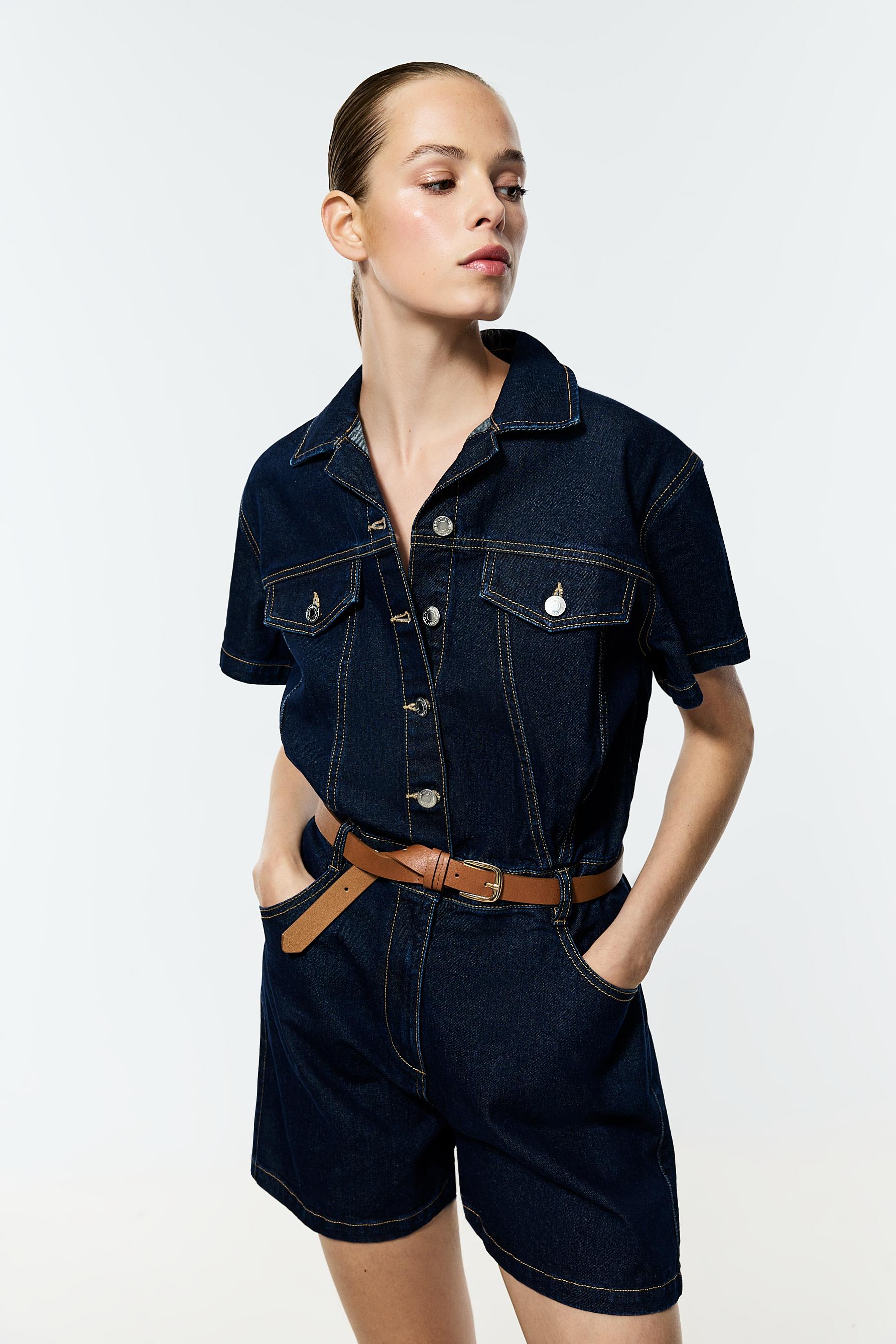 Mono denim corto