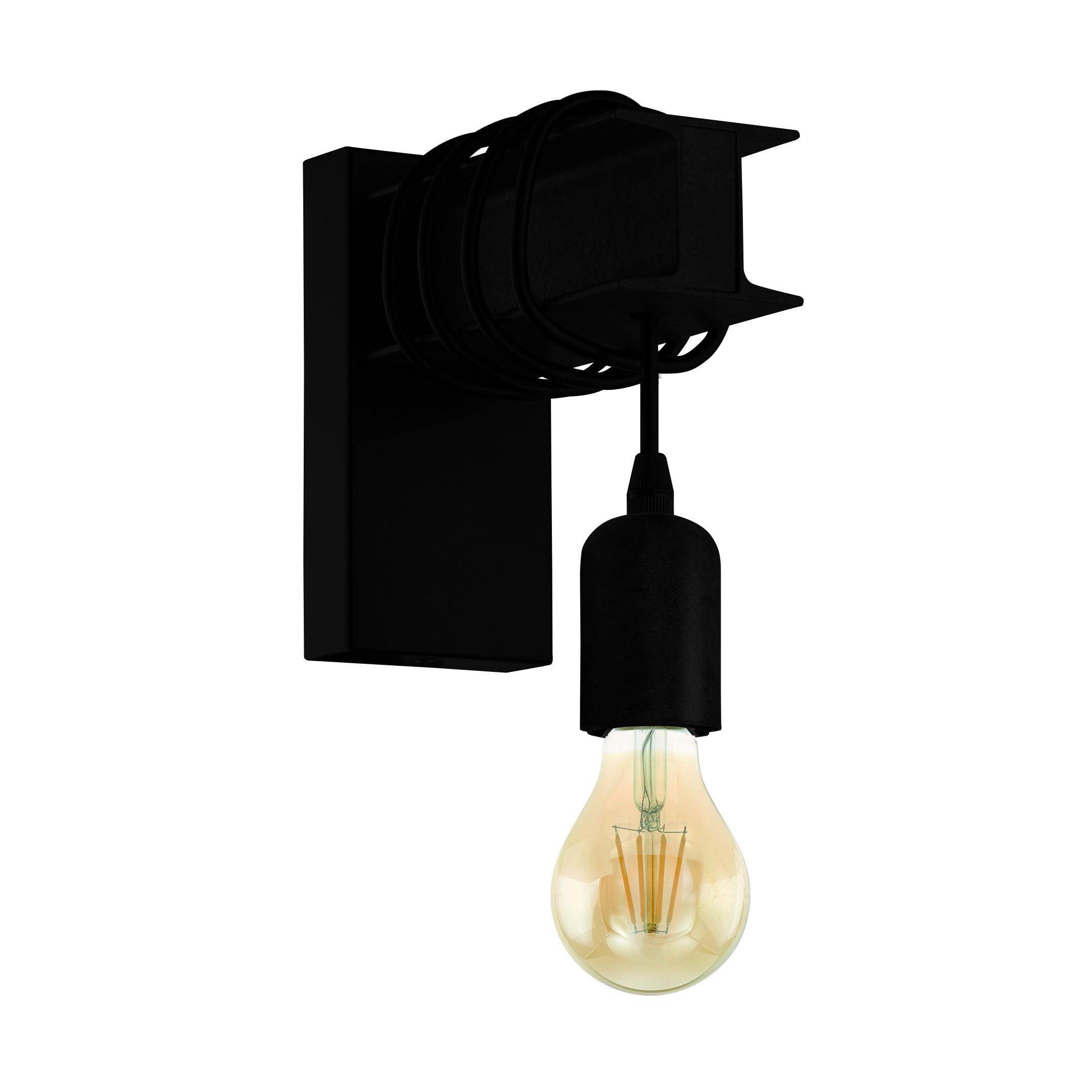EGLO wandlamp Townshend 6 - e27 - 19 cm - zwart