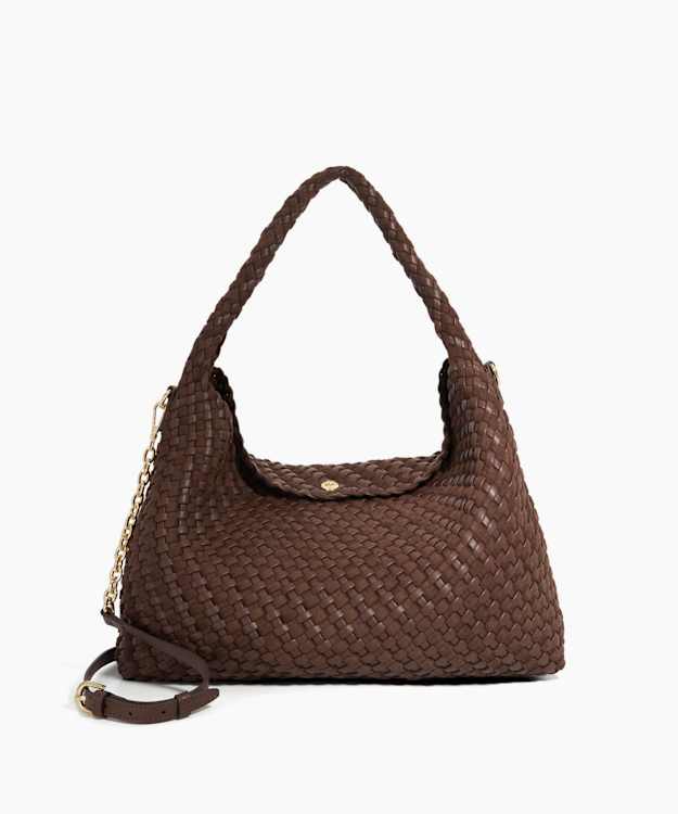 Deliberate L Dark Brown - Woven Shoulder Bag
