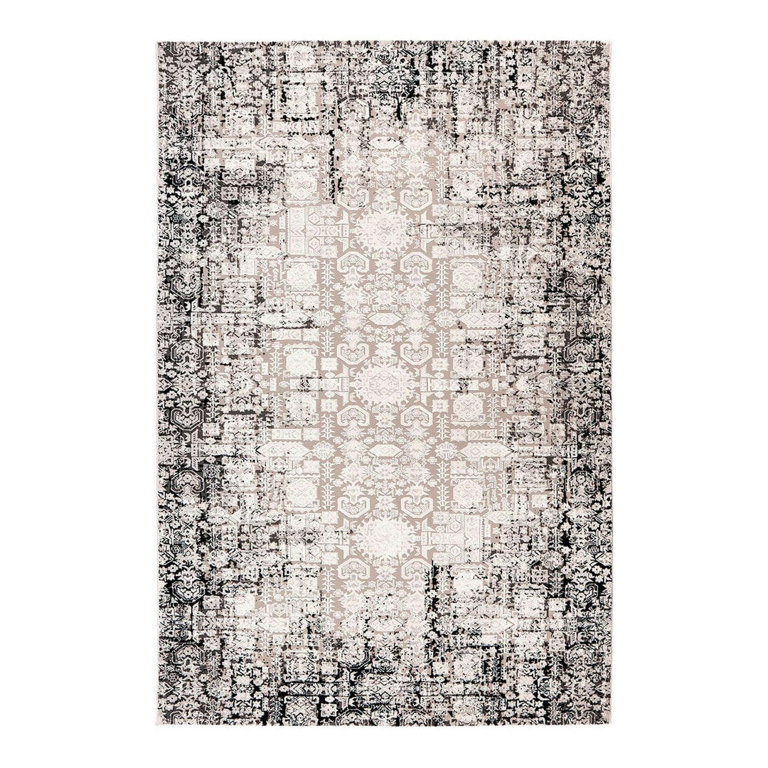 PALMA - Tapis  baroque en polyester gris 80x150